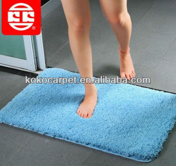 comfortable high pile doormat,solid blue door mat, microfiber door mat