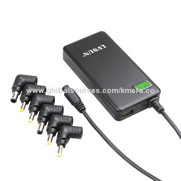 40W Universal AC Adapter with Only 17mm Slim Housing/LCD Display Showing Working Status on Body