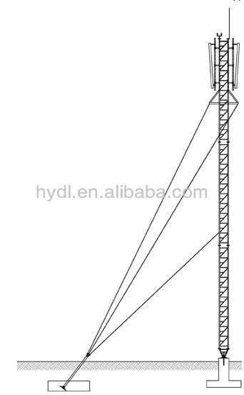 telecommunication steel guyed mast