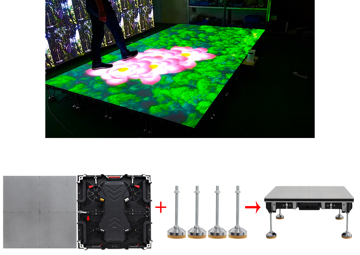 Pista de dança led p4.81 exibição de palco interno externo