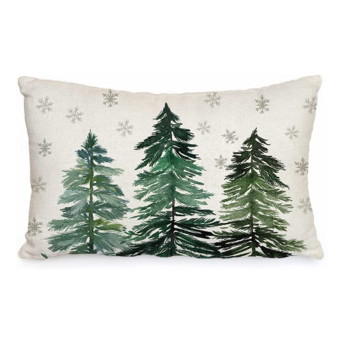 Christmas Pillow Cover Lumbar Throw Pillow Case