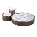 Rock plate round coffee table