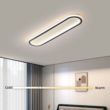 Ultra-Thin Long Oval LED Ceiling Light for Modern Bedroom