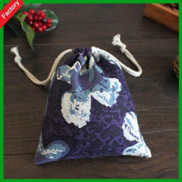 2015 wholesale beautiful Factory direct sale China flower printing cotton drawstring bags wholesale