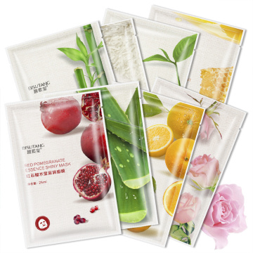 Fresh Orange Aloe Rice Pomegranate Bamboo Rose Green Tea Honey Moisturizing Mask Oil-control Whitening Wrapped Mask