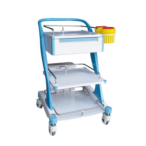 Hospital treatment trolley ABS plastic hand nursing cart