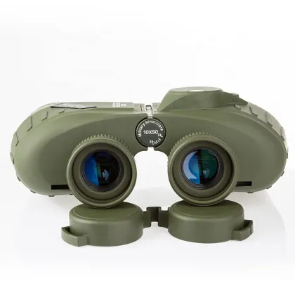 10x50 Navy Telescope: High Definition Binoculars with Rangefinder and Compass - Fogproof Optics