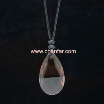 Beauty Polished Drop Crystal Pendant Necklace