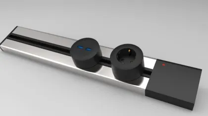 Cost-effective Power Track with 2 Adapters and Removable Socket