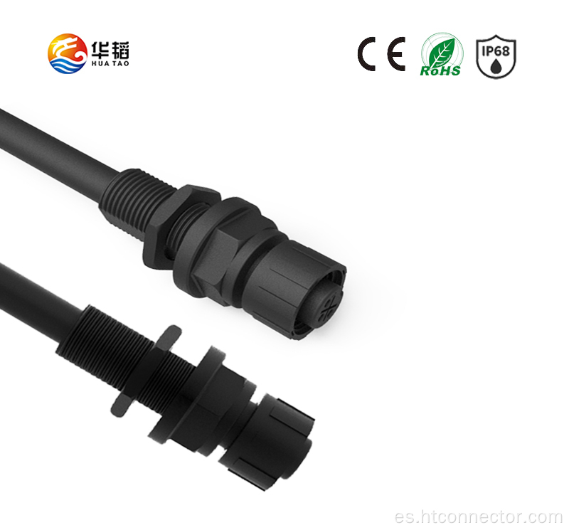 Conector impermeable de la tuerca de nylon de la placa M12P