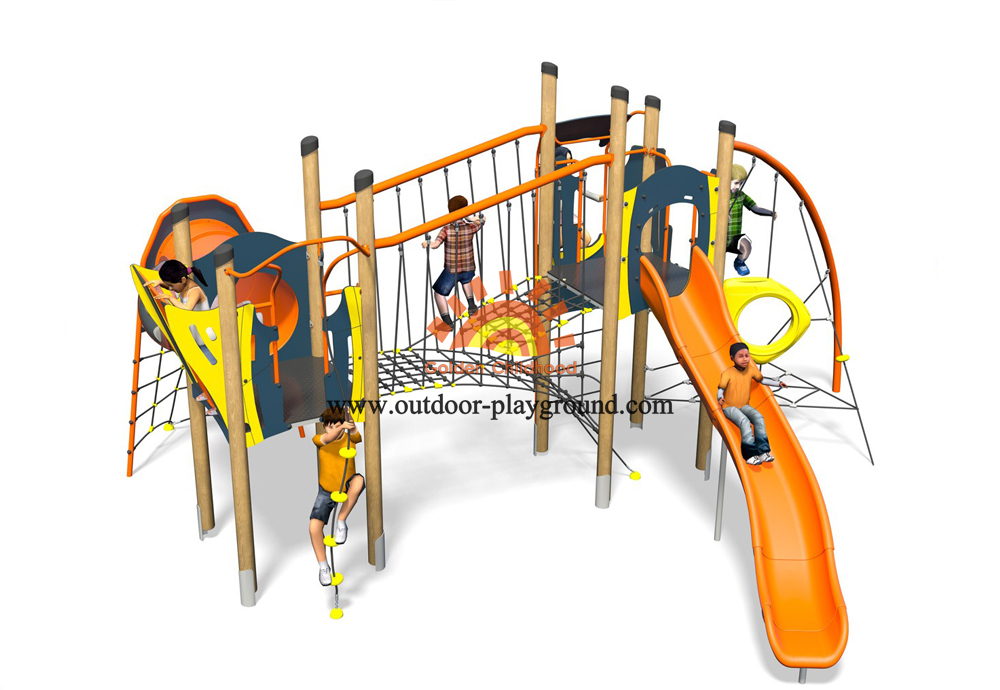 outdoor play structure inclined net park for kids