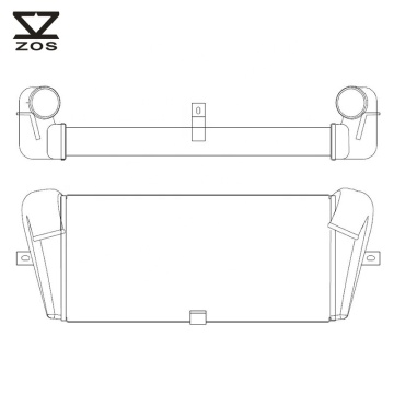 High Performance Alloy Aluminum Intercooler Core 266x593x62mm Bar and Plate