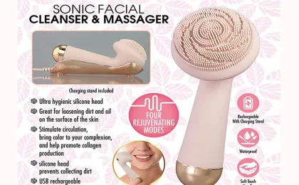 4 IN 1 ELECTRIC FACIAL CLEANSER MASSAGER Wash Brush Exfoliating Deep Clean Skin Care Routine