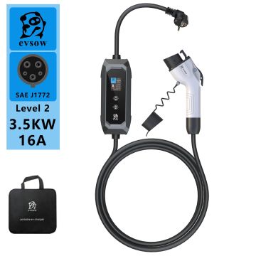 EVSOW 3.5KW 16A Fast Portable Type1 Charging Station with 5M Cable