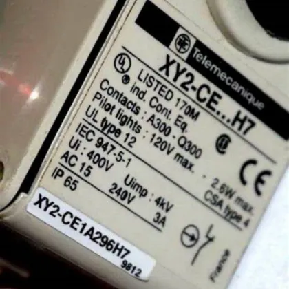 Schneider Electric XY2CE1A296H7 Latching Emergency Stop Rope Pull Switch - 24 to 130 V AC/DC