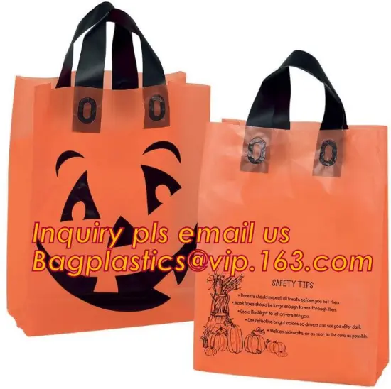 semi-transparent pp plastic foldable shopping bags, Translucent Frosted Soft Loop Promo Shopping Bag, frost punched hole Polybag