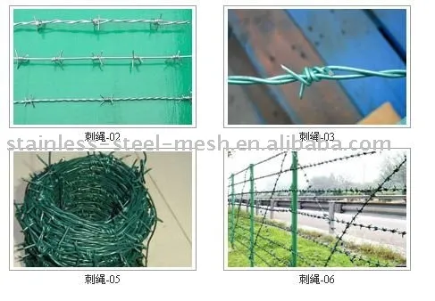 PVC & Galvanized Barbed Wire or hot dipped Barbed wire :