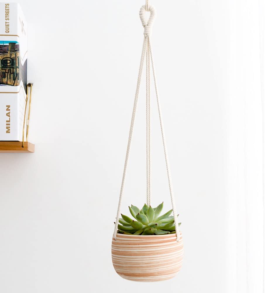 Supporto per macrame per fioriere sospeso in ceramica