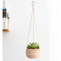 Plantador colgante de cerámica soporte de planta macrame