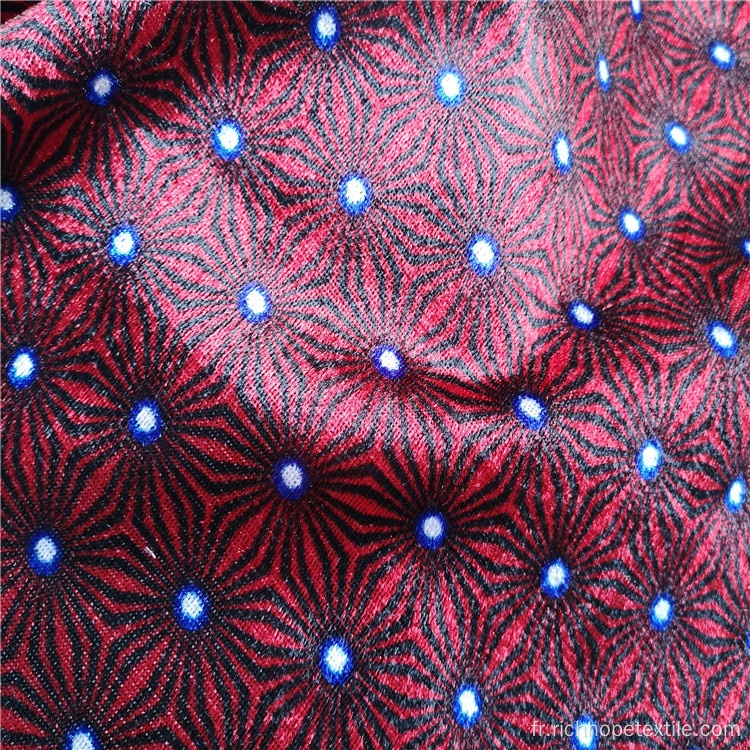Tissu de canapé en velours africain 100% polyester tricoté