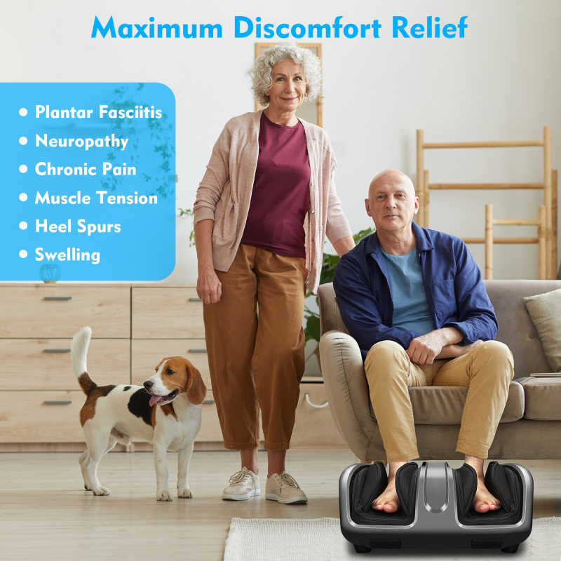 Shiatsu foot massager heating & kneading & rolling & scraping & shiatsu & vibrating
