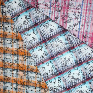 100%cotton yarn dyed printed fabric