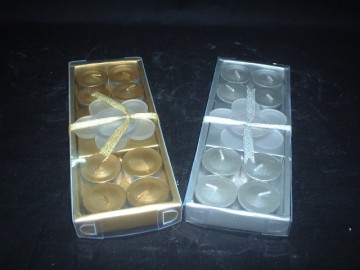 Metallic Aluminum Cups Colored Tea Lights