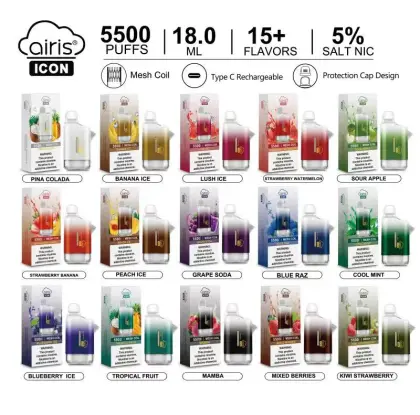 Airis Icon Disposable Vape Pen 5500puff 10pack