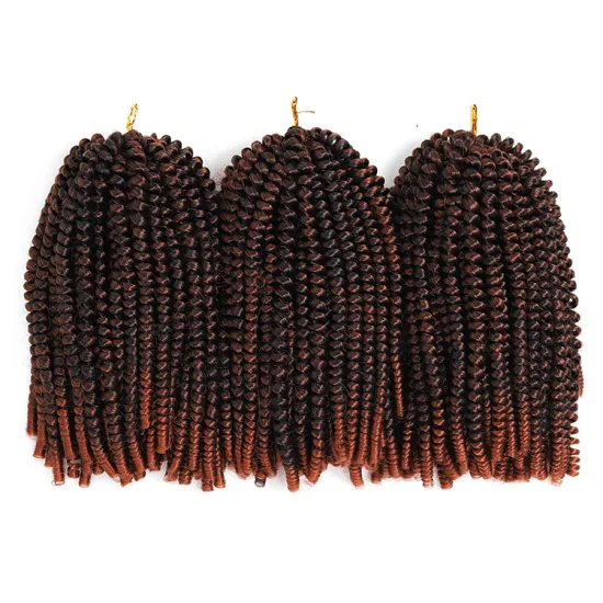 Beyond Beauty Fluffy Spring Twists Hair Black Brown Burgundy colored 12Inch Spring Twist Crochet Braids Synthetic Braiding Hair