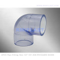 SCH80 Clear PVC Elbow