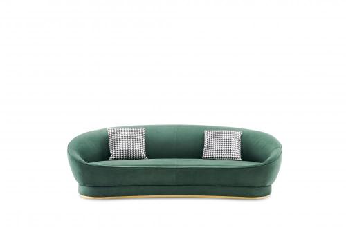 sofá de tecido de moagem de três assentos de luxo