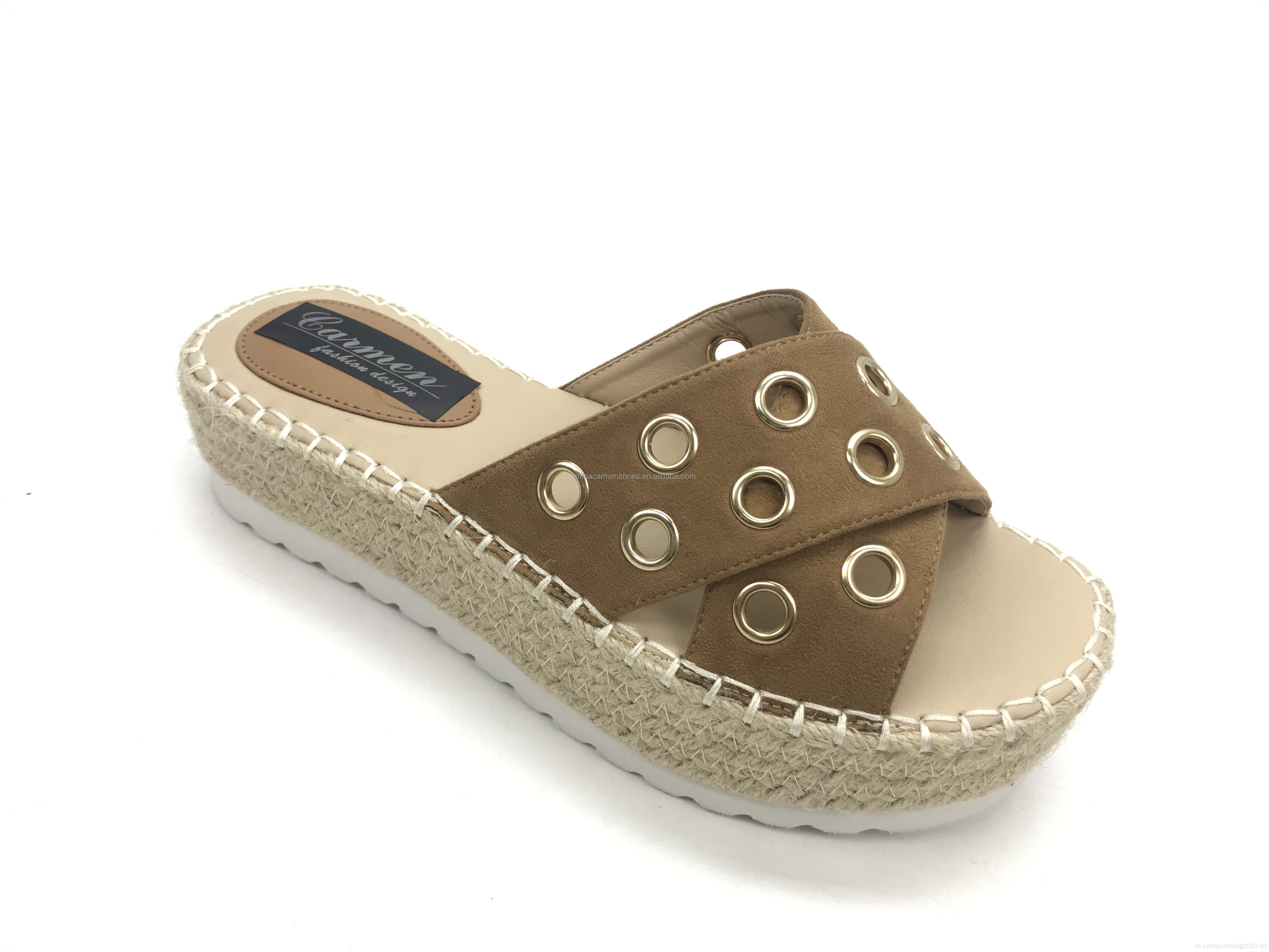 Damen Espadrilles Open Tobe Slide Slipper Plattform Sandalen