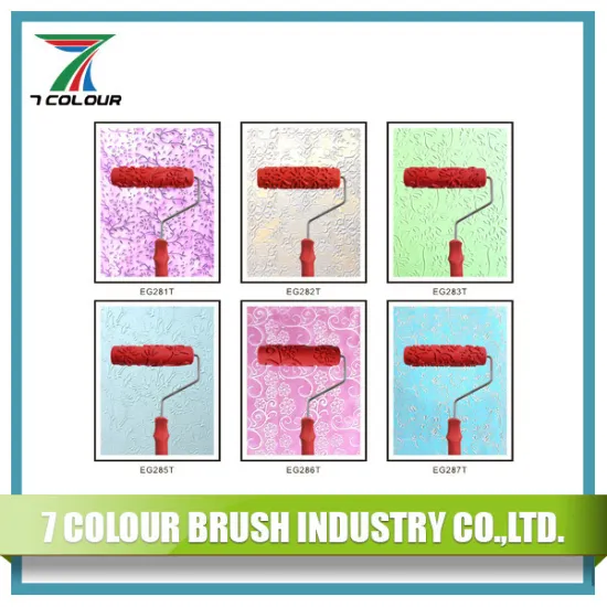 Hard Rubber Pattern Painting Roller, 7 Inch