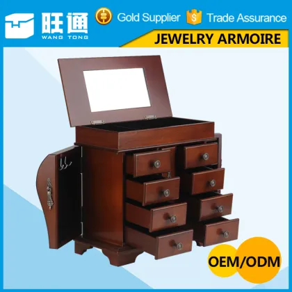Wooden living room furniture decorative wood display cabinet