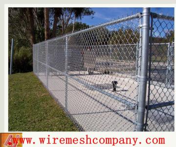 hot galvanized 2"chain link fence/cyclone wire mesh