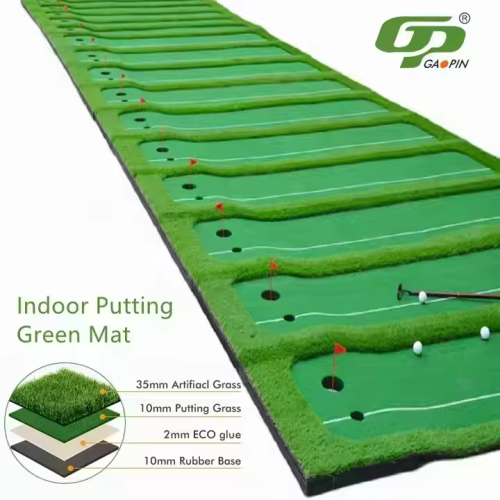Golf Practice Aid with Durable Plastic Putting Green