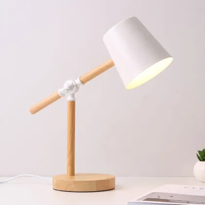 Nordic Modern Wooden Desk Lamps | LED Reading Table Lamps