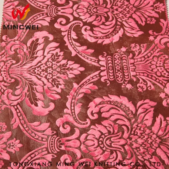 Warp Knitted 100% Polyester Material Printed Velvet Fabric