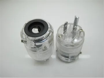 High temperature US male electrical audio connector plug