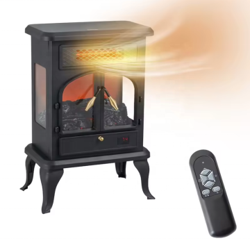 Electric Heater 2000W Electric Fireplace Flame Effect Adjustable Thermostat Overheating Protection Portable Heater for Home
