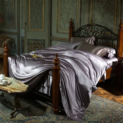 Customized Luxury Pure Mulberry Silk Bedding Set - Silk Flat Sheet Factory