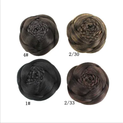 synthetic hair bun donut chignon dome hair