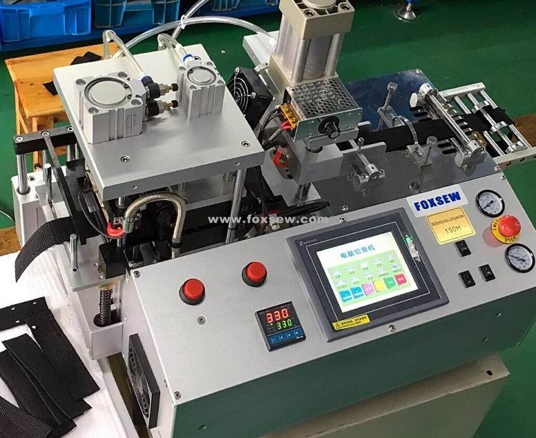 Automatic Webbing Cutting Machine Hot Knife with Hole Puncher and Collecting Device FOXSEW FX-150H -2