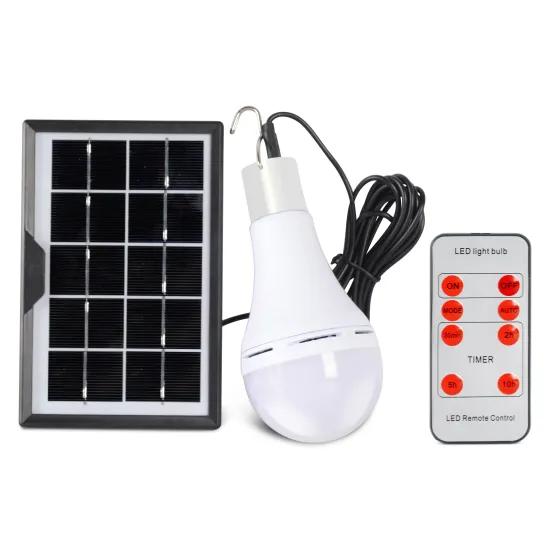 Solar Powered Rechargeable LED Bulbs with Lithium Battery for Camping Lighting
