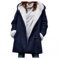 Invierno cálido sherpa forrado chaquetas para mujeres