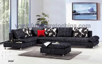 modern sectional corner sofa with ottoman, fabric leisure sofa, home furniture