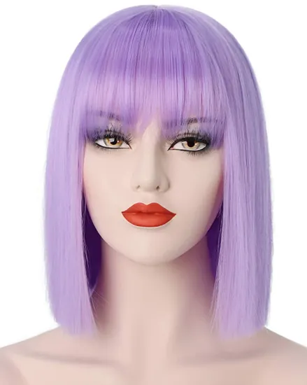 Wet And Wavy Private Label Wigs African 200% Density Baby Hair Pixie Short Cut Wigs Purple Wig Kinky Straight Store Display
