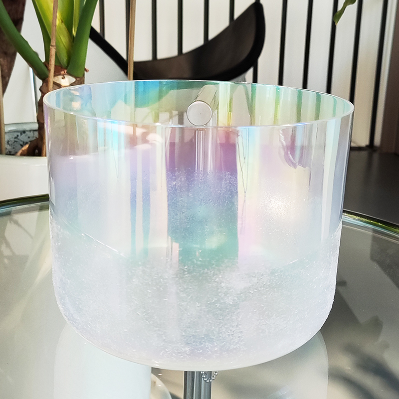 Q're alchemy white crystal singing bowl