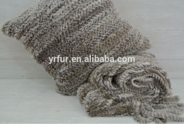 YR887 New arrival soft and warm rabbit fur sofa cover