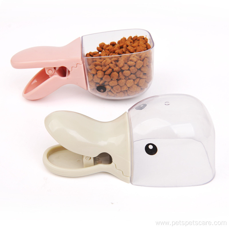Multi-Function Plastic Cute Cartoon Pet Food Scoop